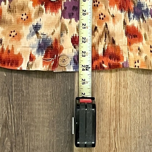 COLDWATER CREEK Women's Petite XS Fall Floral Button Up Long Sleeve Denim Jacket - Picture 6 of 13